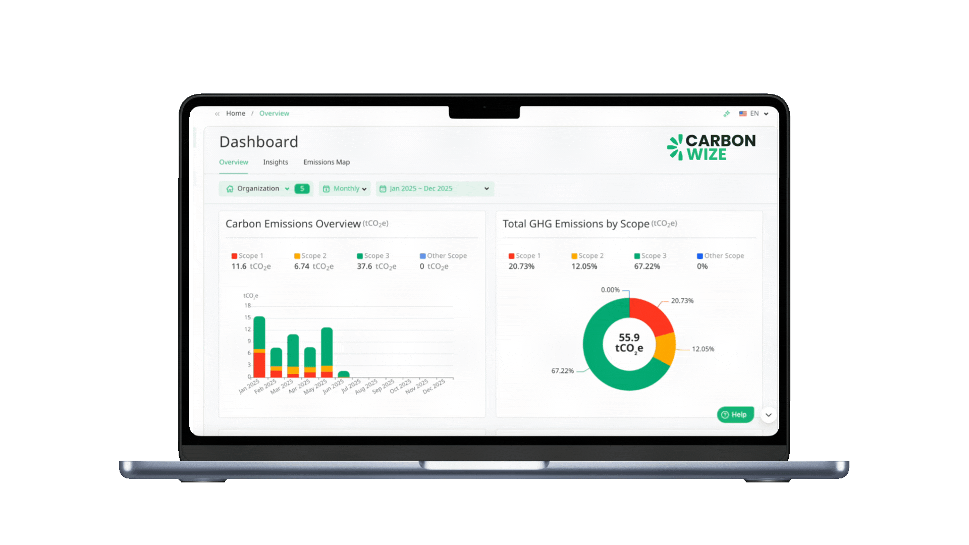 Carbonwize platform demonstration - Automated carbon data collection and reporting system for enterprises